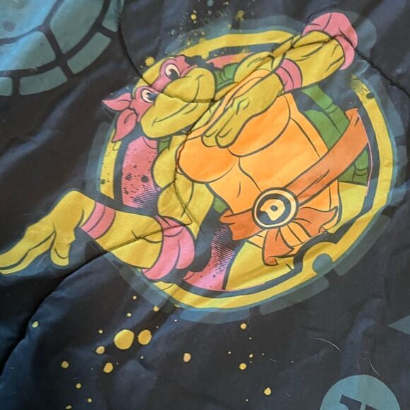 Teenage Mutant Ninja  Vintage Toddler Youth Bed Reversible Comforter 58"x42 - Picture 5 of 7